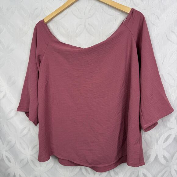 Gilli Pink Mauve Off The Shoulder Blouse Size M NWT - Picture 2 of 9